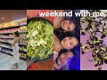 spend the weekend with me | training baby brook, salesberry shopping & cooking at home