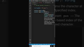JavaScript String charAt() method - JavaScript Tutorial for Beginners