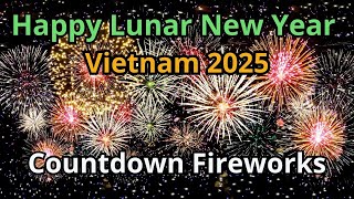 Countdown Firework in Ho Chi Minh City, Vietnam | Happy Lunar New Year 2025 | Traditional TET in VN