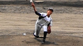 比嘉丈人 投手(大矢ベースボールクラブ・北中城中3年)　第14回琉米中高生友好親善野球大会決勝vs南風原ボーイズ　H30.4.14　浦添市民球場