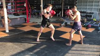 Training boxing at BUAKAW VILLAGE