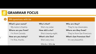 Interchange Intro U3.8 GRAMMAR FOCUS