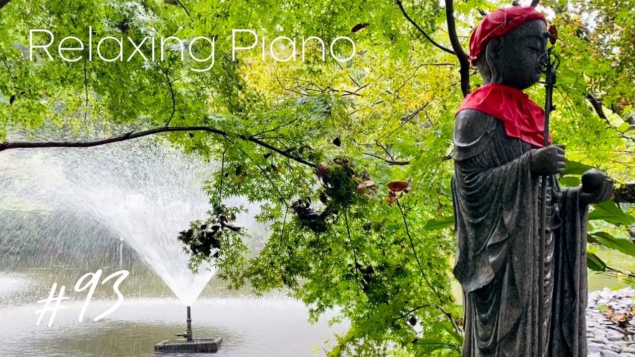Piano Asmr Relaxing Piano Music No 93 Water Sounds Japanese Garden