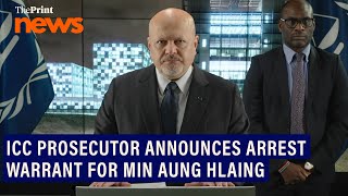 ICC Prosecutor Karim Khan QC announces a warrant of arrest for Min Aung Hlaing