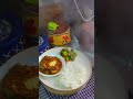 lunch thali with egg masala cucumber kimchi u0026 and steamed rice shorts trending youtubeshorts