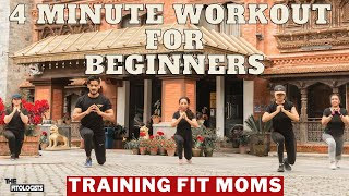 4 Minute Workout For Beginners | Training Fit Moms | Tabata Workout