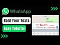 How to Bold Text on WhatsApp Messages - WhatsApp Command Tips !