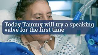 Tammy speaking for the first time. Turn up your sound! (National Tracheostomy Safety Project)