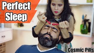 Cosmic Barber Sleep Massage💆‍♂️Eye ,Ear, Neck, Head Massage On Barber Chair💈Indian Masseur