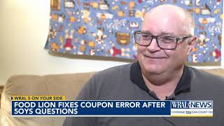 Food Lion fixes coupon error after 5 On Your Side questions