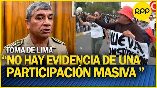 PNP sobre TOMA DE LIMA: “Los organizadores no han conseguido apoyo popular de la población”