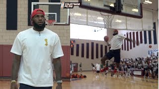 LEBRON JAMES. Just an 8th Grade Kid From Akron. Warm-Up Dunks Before Bronny's Game!