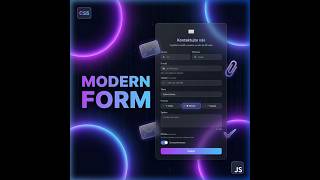 Modern Contact Form – CSS & JavaScript Tutorial | Dark UI Design