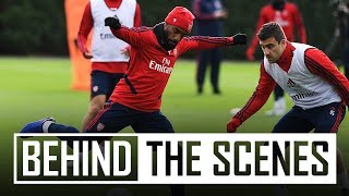 Arsenal prepare for the trip to Liverpool | Behind the scenes at London Colney