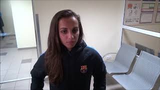 FC Barcelona arrival to Šiauliai and N Andonova comment