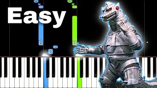 MECHAGODZILLA´S THEME | EASY Piano Tutorial