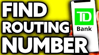 How To Find Routing Number on TD Bank App (EASY 2025)