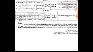 Time,Date and centers announced by spsc for post of assistant engineer /#spsc /@jobupdates12