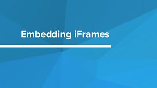 Embedding iFrames