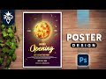 Grand Opening Party Poster Design in | Photoshop 2021 Tutorial |