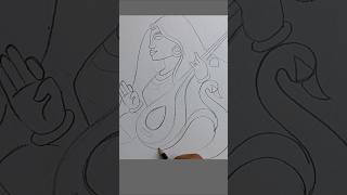 Saraswati Devi pencil drawing ## short video ##art ##