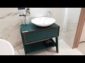 josef martin skool 800mm floorstanding vanity unit azure with copper inset