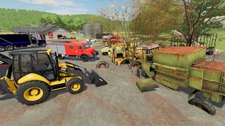 Huge fire burns barn and tractors | Farming Simulator 22