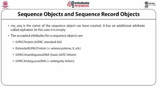 M-29. Tutorial on Basic Biophython modules for handling sequence and structure data