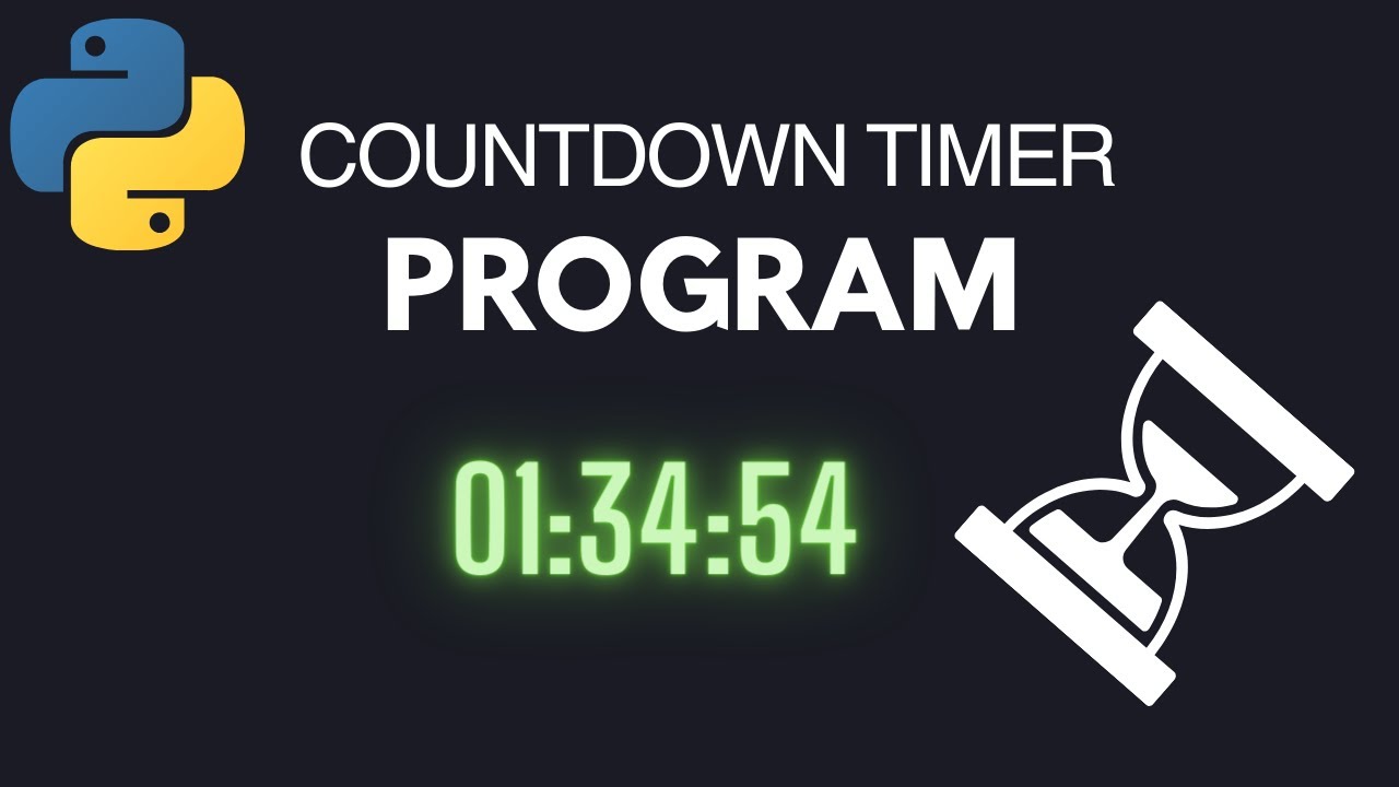 Countdown Timer Program Using Python - YouTube