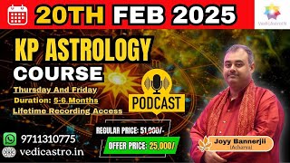 KP Astrology Podcast | Acharya Joyy Bannerjii Unlock Your Destiny with KP Astrology! 🎙️