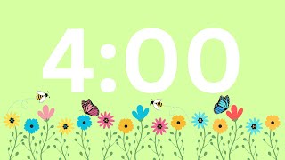 Spring Day 4 Minute Timer | Classroom Timer | Flower Timer | Spring Countdown