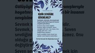 KİMİN SEVGİSİNE GÜVENİLMEZ? #iliskiler #evlilik #aşk #ilişkikoçu #aile #sevgi | Canten Kaya