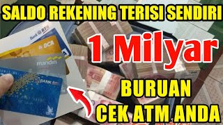 CEK TABUNGAN ANDA INSYA UANG TUNAI SUDAH MASUK REKENING ANDA BUKTIKAN SEKARANG ATM TERISI SENDIRI