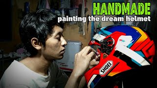 Repaint helm ARROW jadi SHOEI X-14 |FULL PROSES