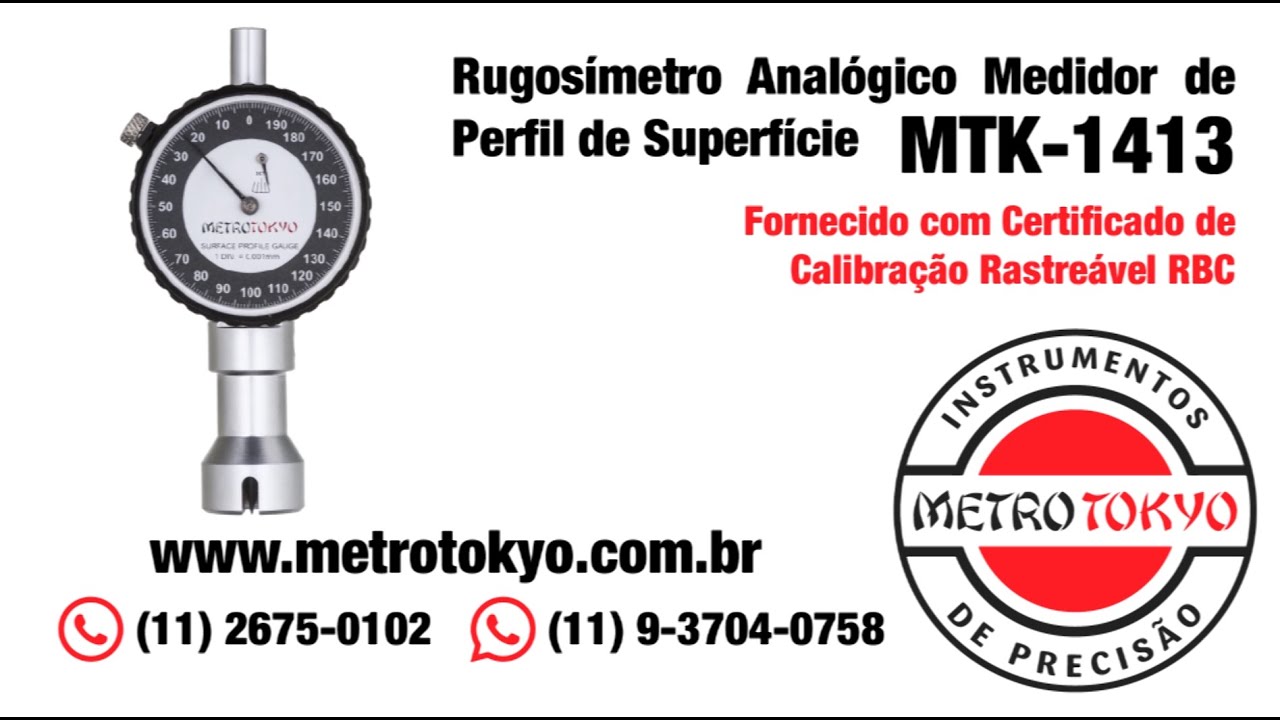 RUGOSÍMETRO ANALÓGICO MEDIDOR DE PERFIL DE SUPERFÍCIE - MTK-1413 - YouTube