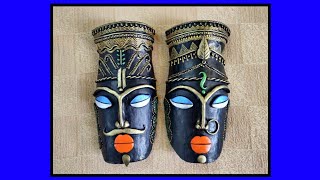 DIY Tribal Mask | Mask making using waste bottle | Tribal Mask from plastic bottle