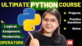 Operators Part-2 |🔥 Ultimate Python Course 🚀 2025 | Beginner to Advanced with Projects | L4 | ENG