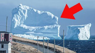 Iceberg Floats Near Small Village; Residents Turn Pale at What They Spot on Its