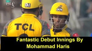 Fantastic Debut Innings By Mohammad Haris | Peshawar vs Karachi | Match 19 | HBL PSL 7
