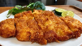 【炸鸡排】外面香醇酥脆，里面鲜嫩入味，做法超级简单｜The Fried chicken