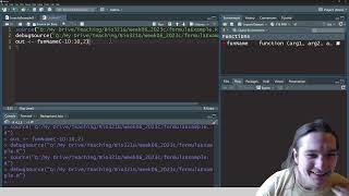 Using RStudio's debug mode