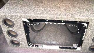 2 12 inch Kenwood Subs in Ported Bandpass Enclosure (NOTE-OLD VIDEO)