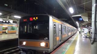 209系1000番台ﾄﾀ81編成　2151T 通勤快速 高尾行　国分寺駅発車の様子