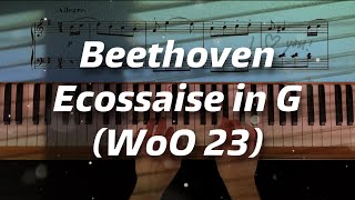 Beethoven Ecossaise in G (WoO 23) Piano Tutorial (Slow Motion)