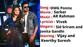 OMG Ponnu | Lyrics with English Translation | Sarkar | Thalapathy Vijay | Keerthy Suresh