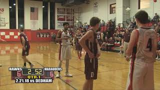 Milford Scarlet Hawks Basketball- February 21, 2018 vs Dedham