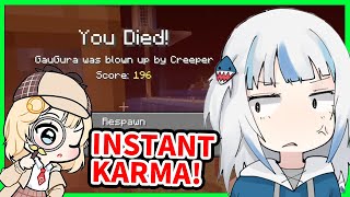 Gura gets Instant Karma for trying to prank Ame【Gawr Gura / Watson Amelia / HololiveEN】