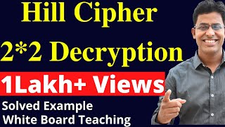 Hill Cipher Decryption 2by2 Matrix