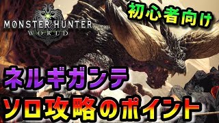 【MHW】ネルギガンテを太刀ソロで誰でも安全に狩る方法 -初心者講座-【モンハンワールド】