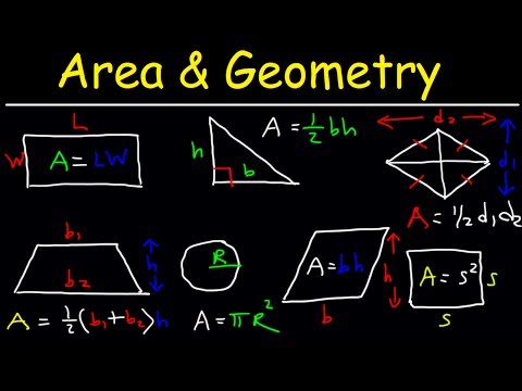 Area of a Rectangle, Triangle, Circle & Sector, Trapezoid, Square, Parallelogram, Rhombus, Geometry Area of a Rectangle, Triangle, Circle & Sector, Trapezoid, Square, Parallelogram, Rhombus, Geometry